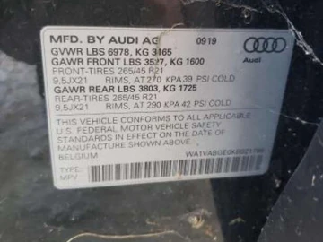 Авто Audi E-Tron 2019 № 8464333