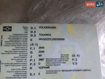 Авто Volkswagen Touareg 2008 № 8644100
