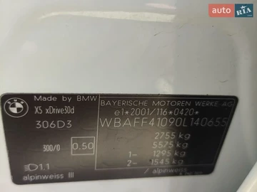 Авто BMW X5 2009 № 8695389