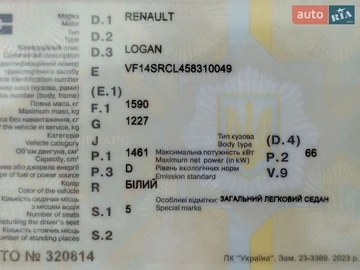 Авто Renault Logan 2017 № 8794725