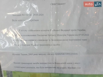 Авто Hyundai Tucson 2006 № 8965135