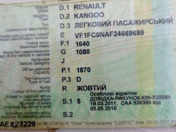 Авто Renault Kangoo Passenger 2001 № 8637319