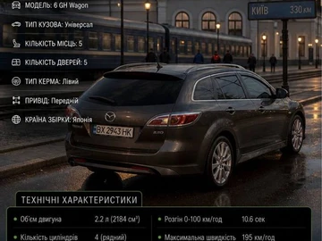 Авто Mazda 6 2010 № 8872617